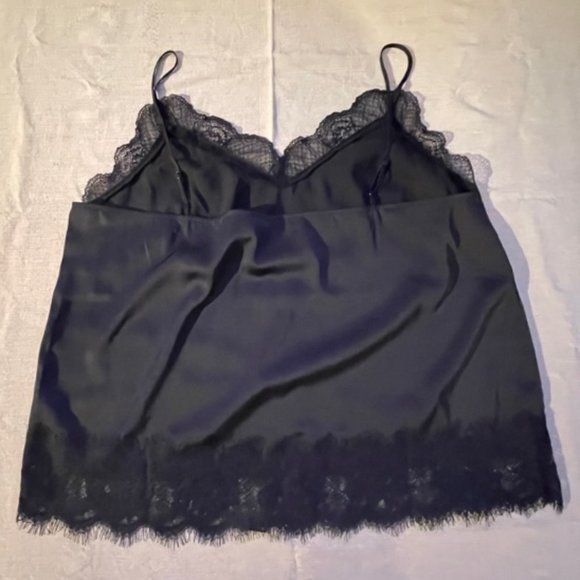 Black H&M Camisole with lace trim - size 12 - Picture 4 of 8